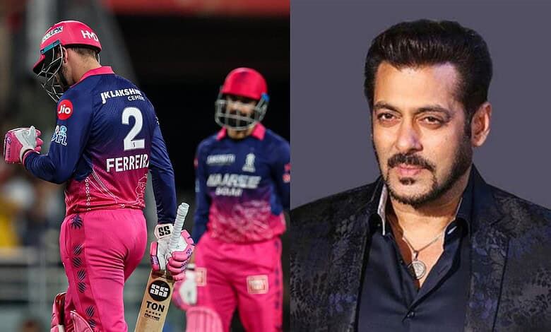 Rajasthan Royals players apologise to Salman Khan during cricket match incident.