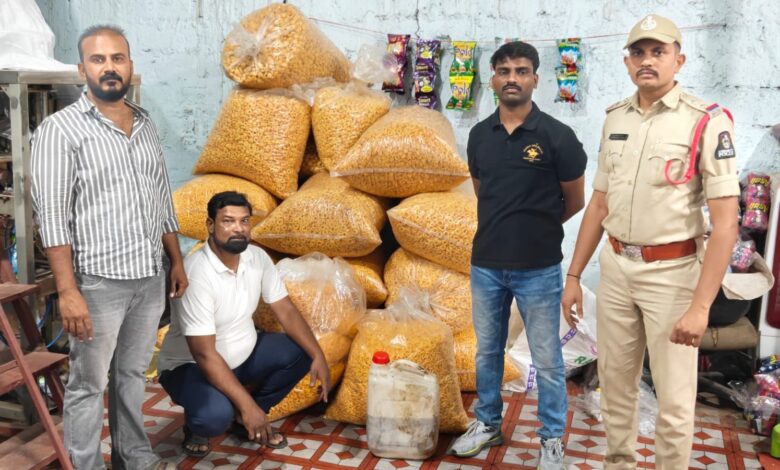Snacks manufacturing unit raided in Hyderabad’s Mailardevpally, one arrested