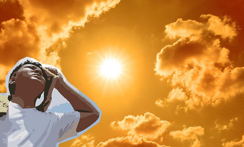 Person gazing at the sunset with clouds in the background, capturing a moment of reflection and awe.