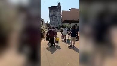 Residents of Mahabubabad dump trash at municipal office to protest delayed waste collection services.