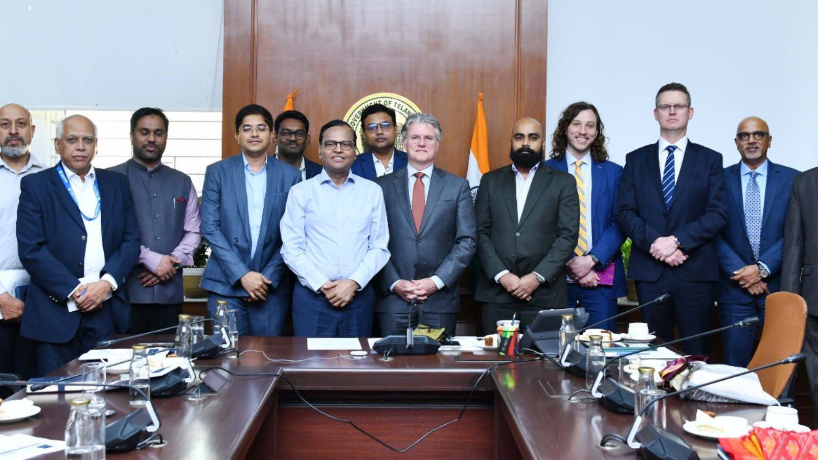 A high-level delegation from the US-India Strategic Partnership Forum met Telangana Chief Secretary K Ramakrishna Rao at the Secretariat on Tuesday, April 7.