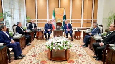 Iranian and Pakistani officials host a formal meeting with delegations during US–Iran talks in Islamabad.