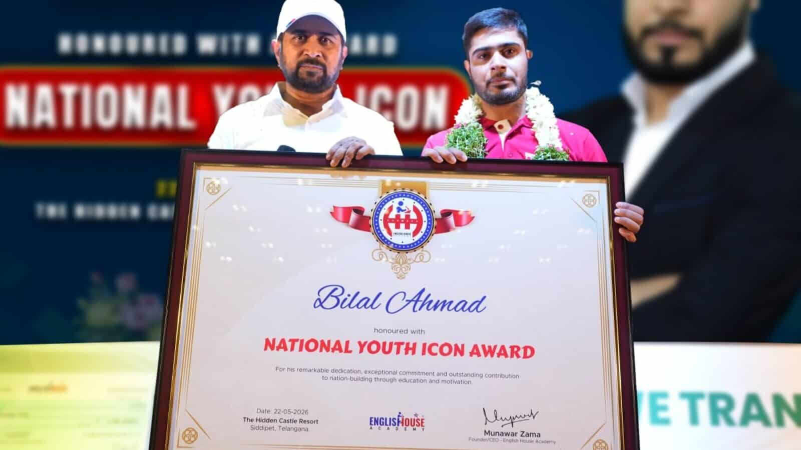 English House Academy honours Bilal Ahmad with National Youth Icon Award