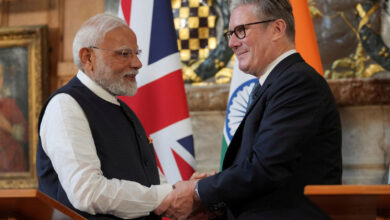 Prime Minister Narendra Modi with UK Prime Minister Keir Starmer