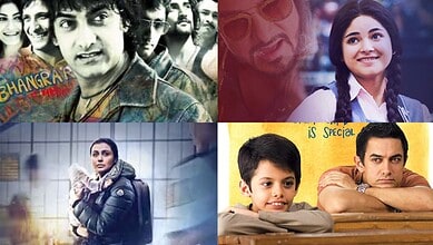 A vibrant collage of popular Bollywood actors and actresses, celebrating Mother’s Day with iconic movies.