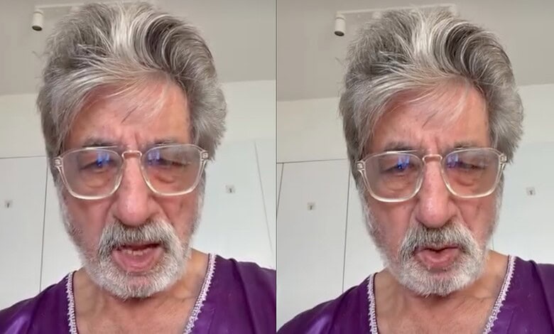 Close-up of Shakti Kapoor with grey hair and glasses, expressing concern or confusion.