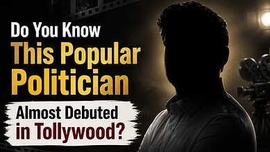 Silhouette of a politician with a camera, hinting at Tollywood entry plans, related to a popular minister.