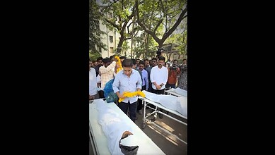 KTR paying tribute to victims of the ORR accident during a condolence ceremony.