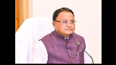 Odisha CM at a press conference, expressing grief over mob lynching incident and promising strict action.