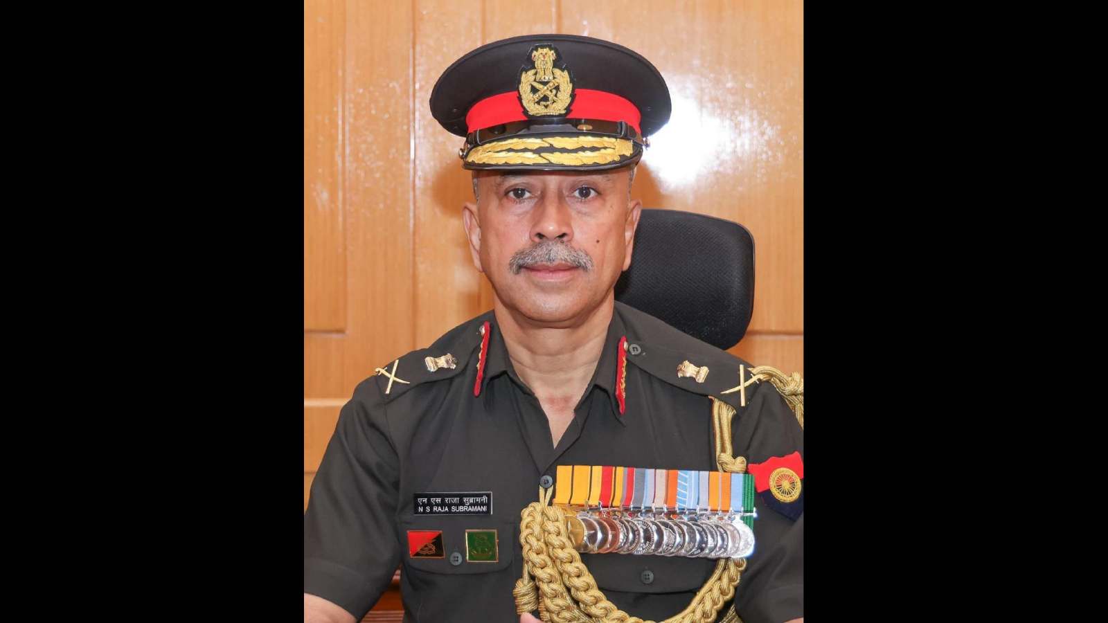 Lt General Subramani in military uniform, named next Chief of Defence Staff, with medals and insignia, se.