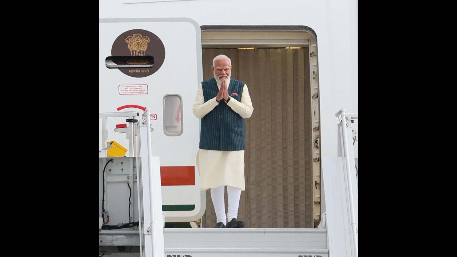 Narendra Modi arrives in Netherlands