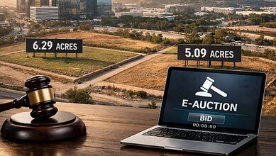 TGIIC's Raidurg land e-auction fetches a record Rs 237 crore per acre.