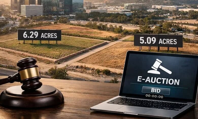 TGIIC's Raidurg land e-auction fetches a record Rs 237 crore per acre.