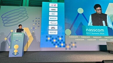 Hyderabad poised to become a global city in the next decade, says Sridhar Babu at Nasscom GCC Summit 2026.