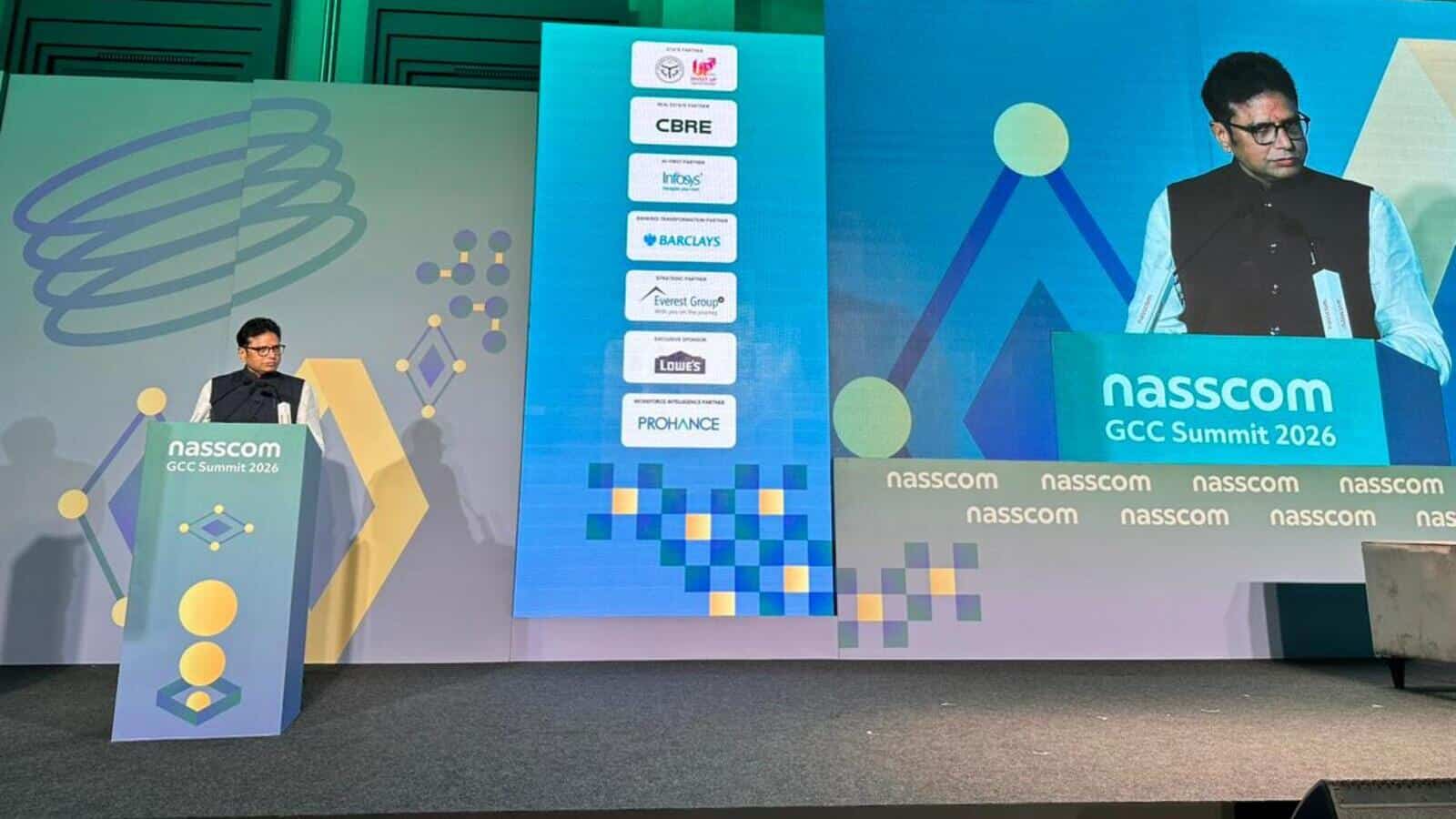 Hyderabad poised to become a global city in the next decade, says Sridhar Babu at Nasscom GCC Summit 2026.