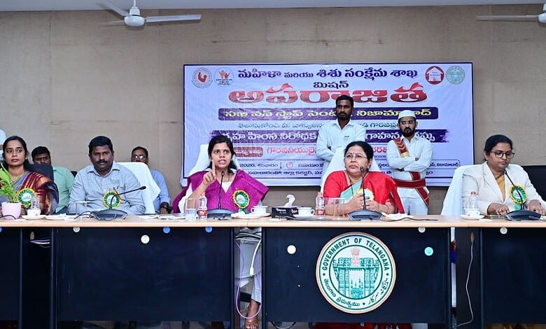 Government officials accused of domestic violence at a meeting on Mission Aparajita, highlighting discipl.
