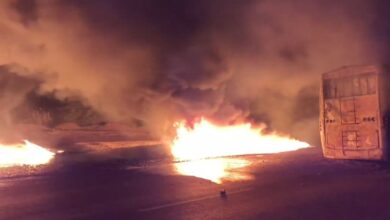 Fire erupts after accident in Gujarat