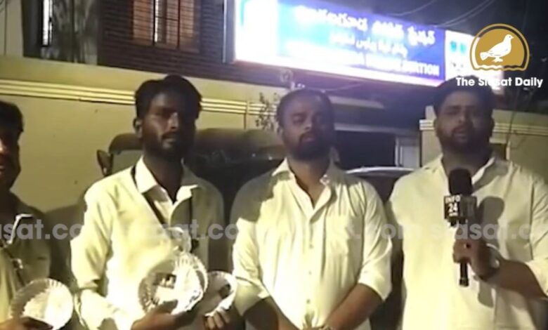 Customers raise a complaint over the use of deities on plates at hotel in Hyderabad