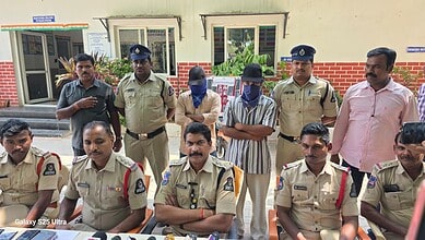 Kanchanbagh police with the arrested accused