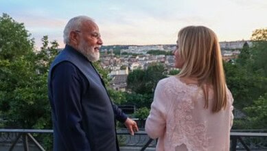 Narendra Modi and Giorgia Meloni