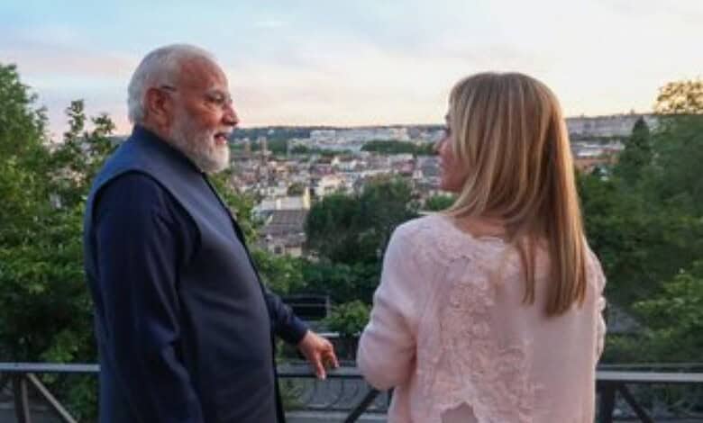 Narendra Modi and Giorgia Meloni