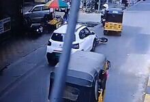 A car rams into a bike in Kukatpally