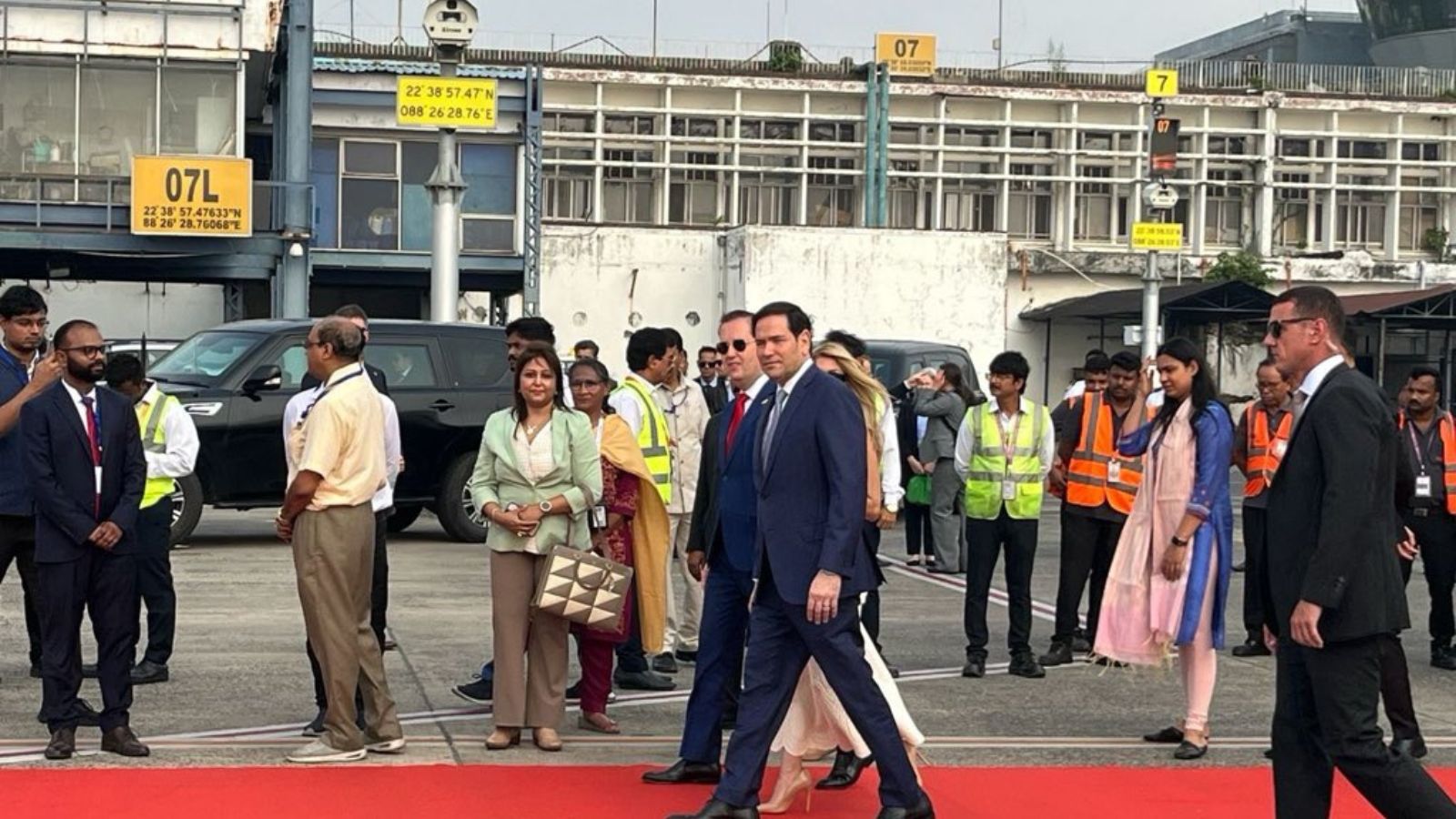 US Secretary of State Marco Rubio arrives in Kolkata