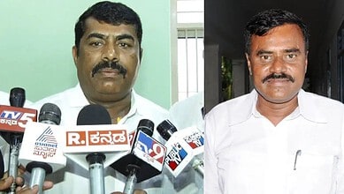Congress MLA SR Srinivas and his son Dushyant