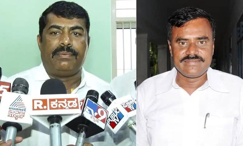 Congress MLA SR Srinivas and his son Dushyant