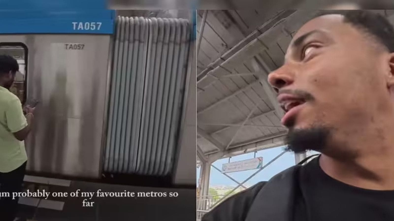 Ishaq Patterson at the Hyderabad metro