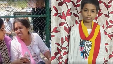 Children and family in distress after leopard incident in Male Mahadeshwara Hills.