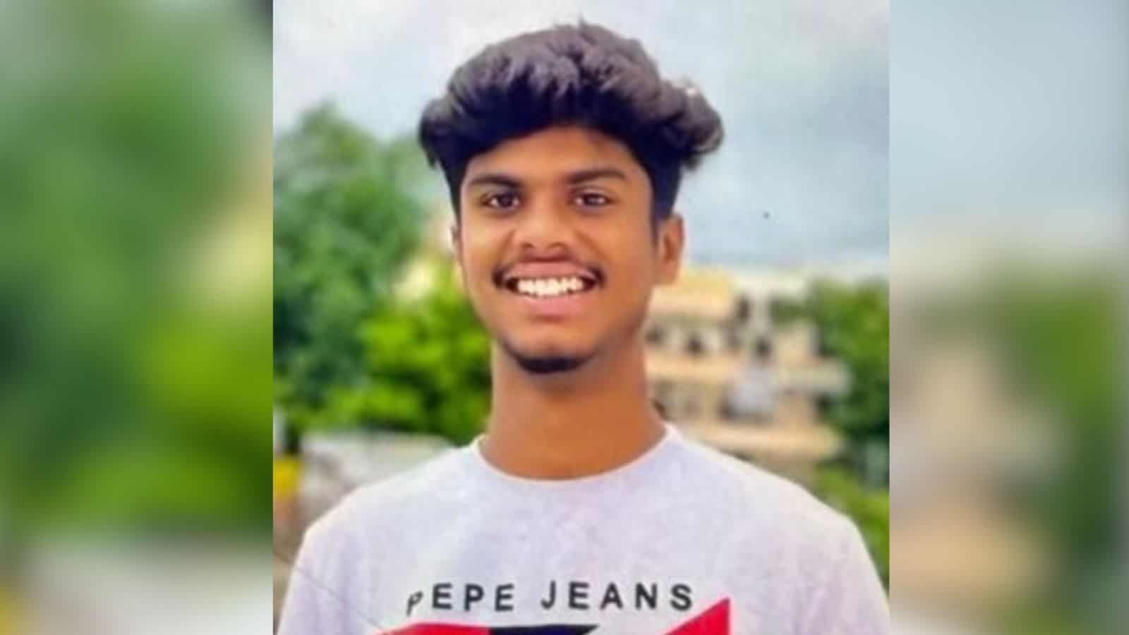 Young engineering student smiling outdoors in Hyderabad, India, after a tragic stabbing incident related.