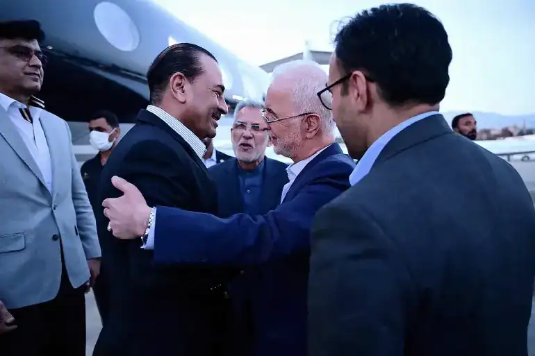 Pakistan Army chief Asim Munir is welcomed upon arrival in Tehran during a visit linked to mediation efforts between Iran and the United States.