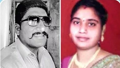Telangana constable and wife involved in realtor murder over gambling debts, captured in a photo.