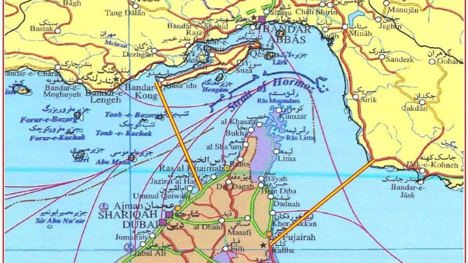 Map of Dubai highlighting key locations, routes, and landmarks for navigation and travel planning.