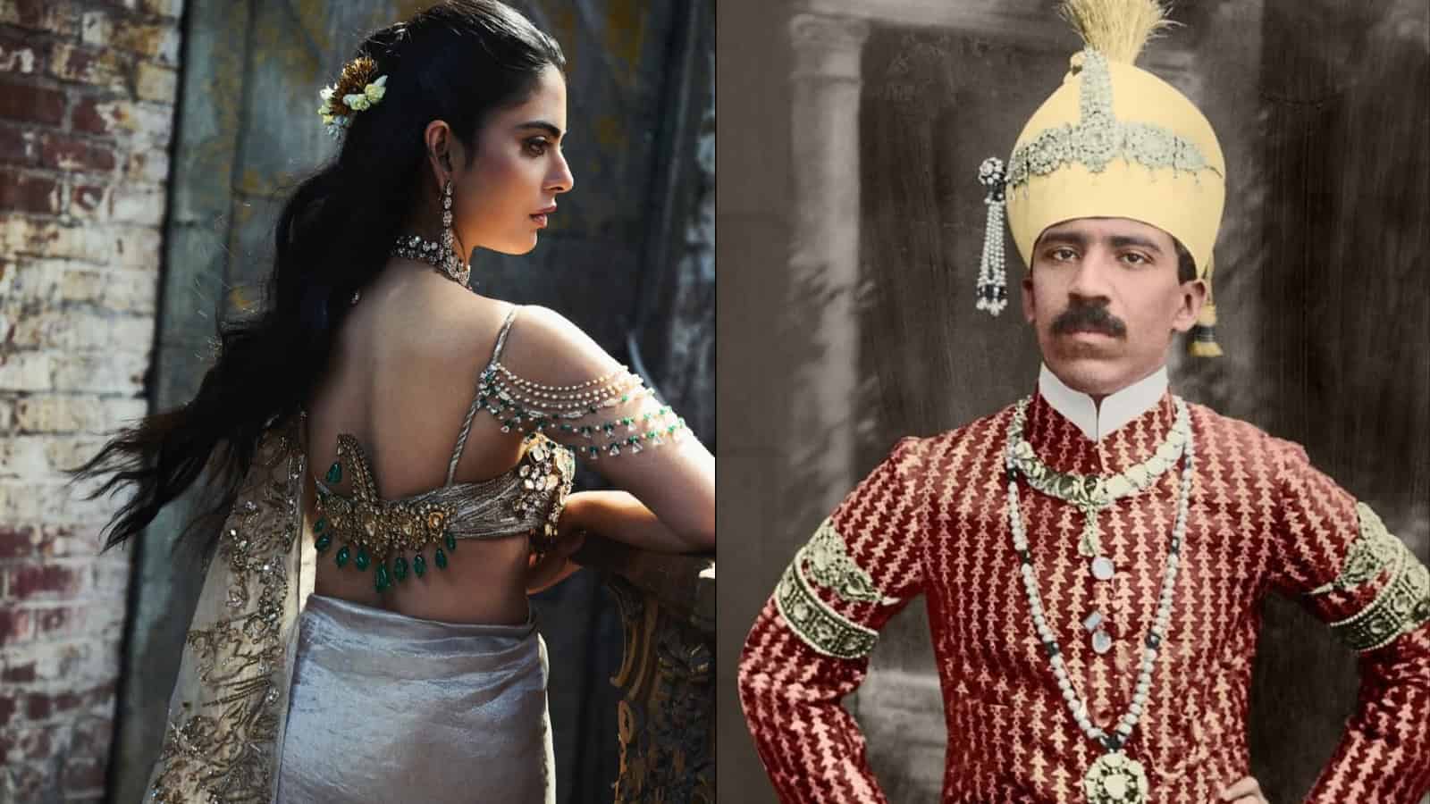 Isha Ambani wears Hyderabad Nizam’s sarpech on her blouse