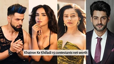 Group photo of Khatron Ke Khiladi 15 contestants, highlighting Jasmine as the wealthiest.