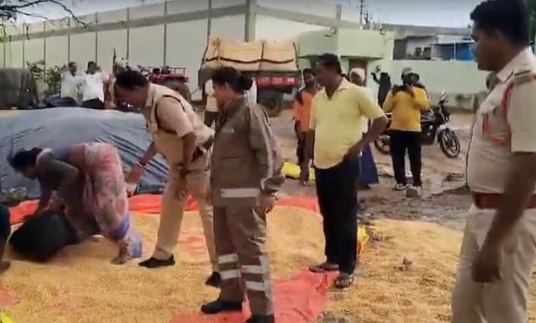 Telangana Police help farmers save rain-soaked maize crop in Achampet