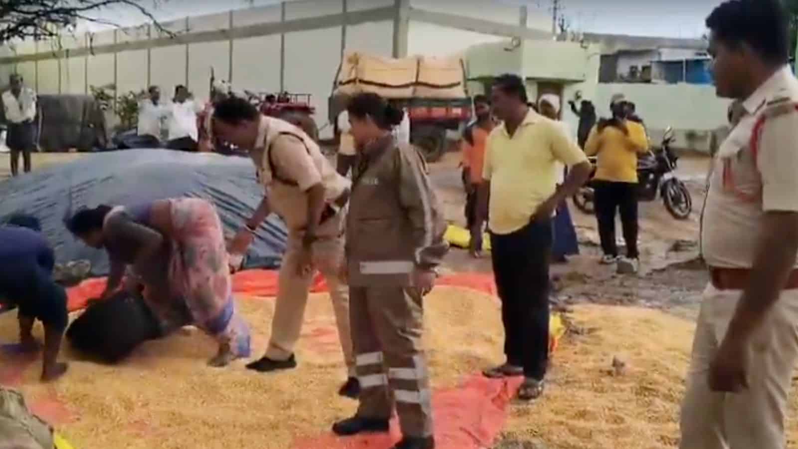 Telangana Police help farmers save rain-soaked maize crop in Achampet