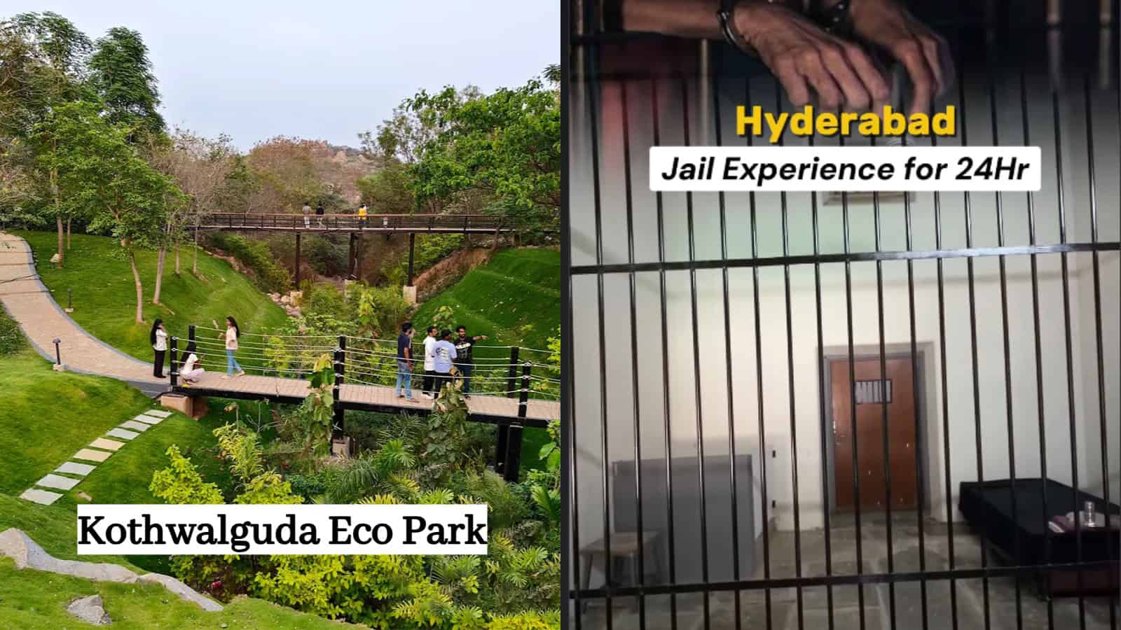 A lush green park with walking paths and visitors enjoying the outdoor space at Kothwalguda Eco Park in H.