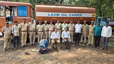 One arrested for transporting illicit spirit in oil tanker in Belagavi