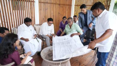 Telangana DY CM Bhatti Vikramarka meets people from Madhu Park Ridge Association in Hyderabad.