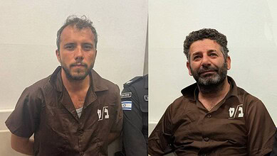 Man in brown uniform with beard, side-by-side comparison image.