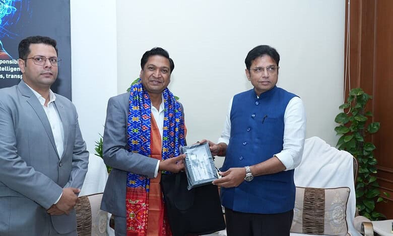Telangana IT Minister Sridhar Babu with Tesla India representatives