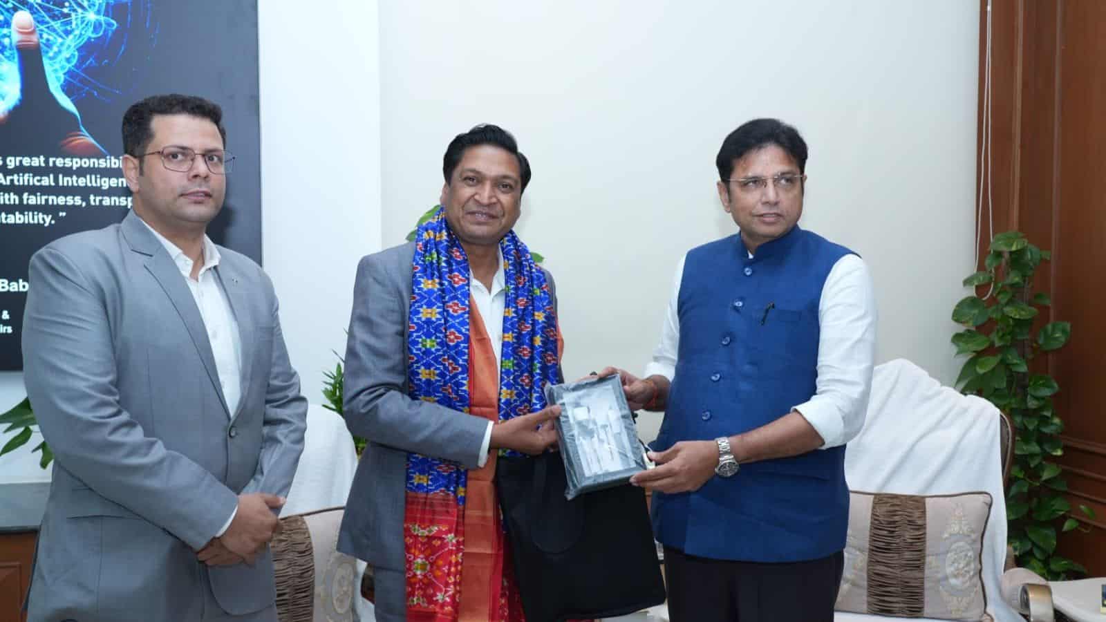 Telangana IT Minister Sridhar Babu with Tesla India representatives