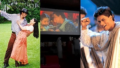 Dancing couple outdoors with traditional attire at a cultural event, vibrant and joyful atmosphere.