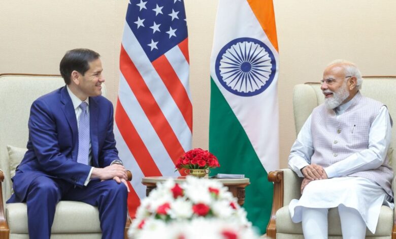 Prime Minister Narendra Modi and US Secretary of State Marco Rubio