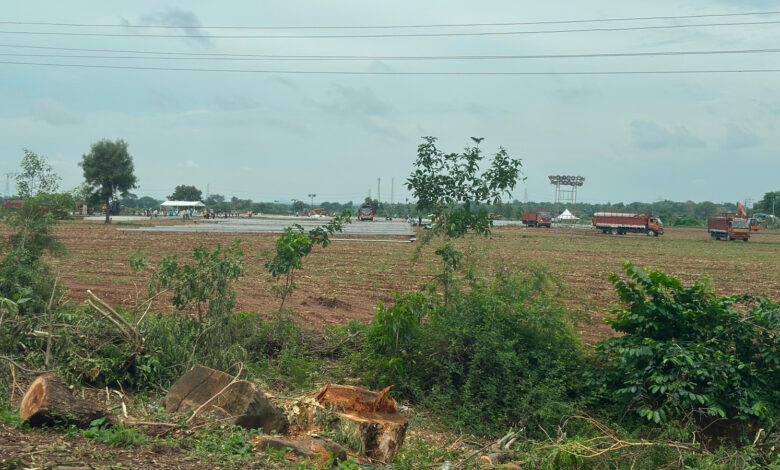 Tree felling allegations over CM’s Khammam event denied by admin