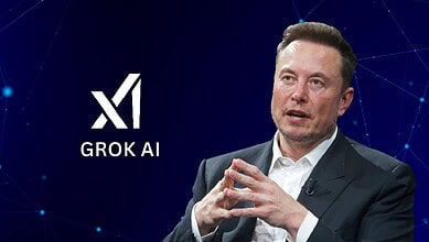 Elon Musk speaking at a conference about AI and technology advancements.