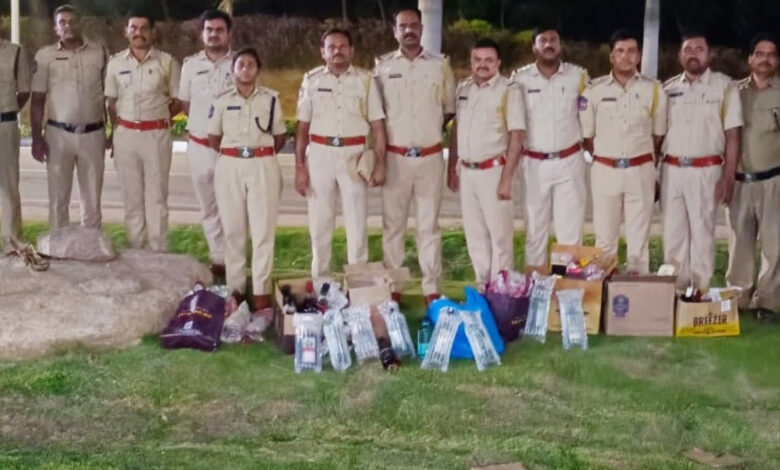 Excise officials seize 58 liquor bottles